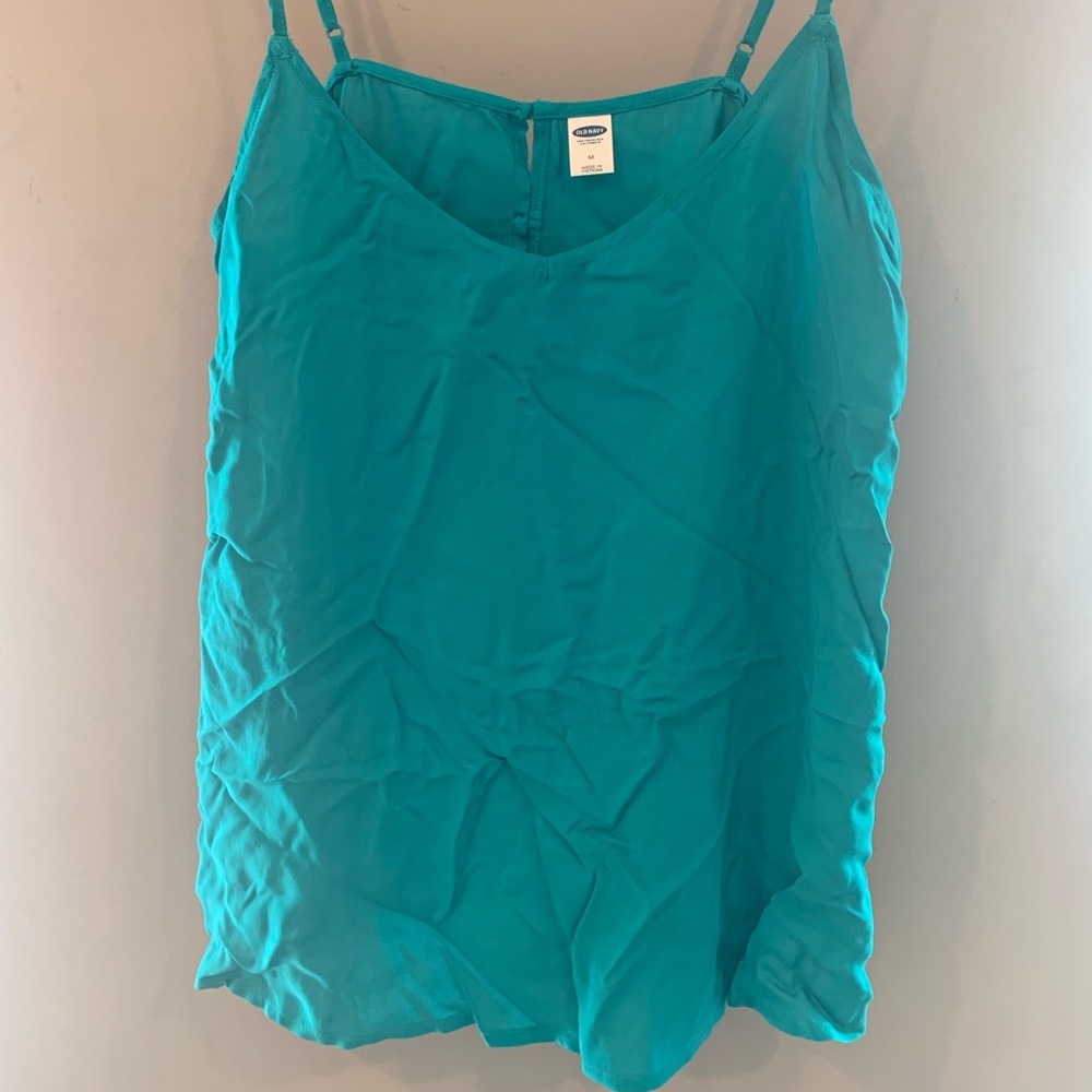 Old Navy teal open back camisole
